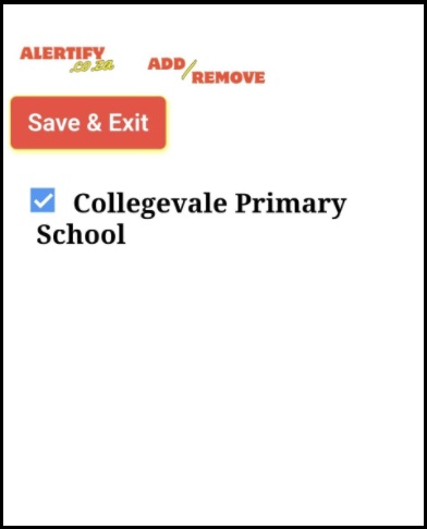 Image of screen showing school customisation otpions.